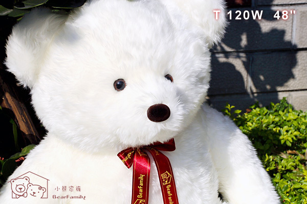 白色超大型120cm手工正牌泰迪熊