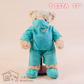 T557A 45公分醫生熊 手術袍 戴口罩